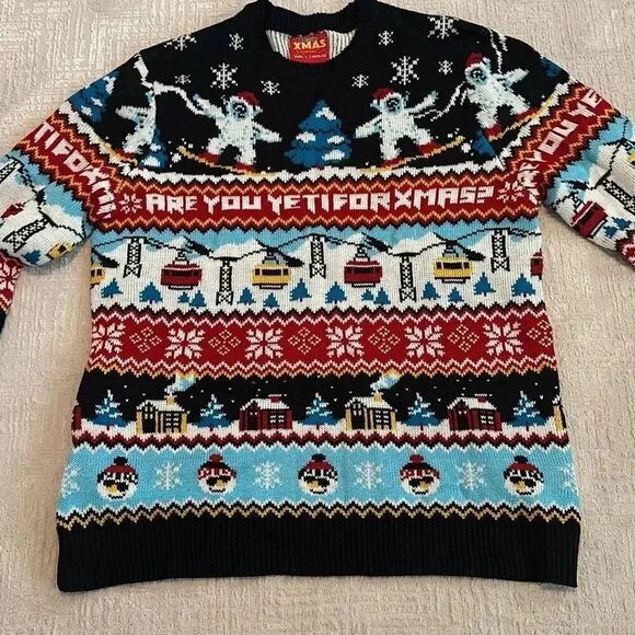 Lefties Christmas Sweater Are you yedi for Xmas? Lights up Size EU L Rare - Picture 1 of 9